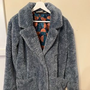 MAEVE Anthropologie faux fur coat